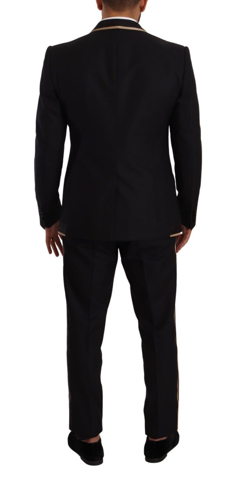 Elegant Black Silk Blend 3-Piece Suit