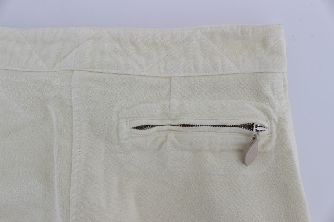 Beige Capri Cropped Chic Pants