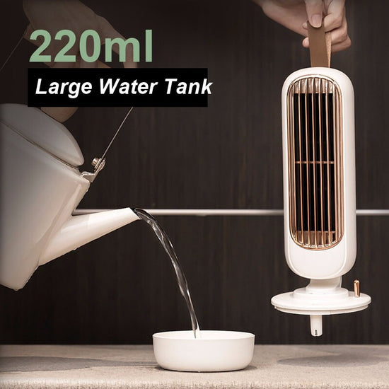 2020 New Mini Portable Air Conditioner Multi-function Humidifier Purifier USB Desktop Air Cooler Fan with Water Tank Home