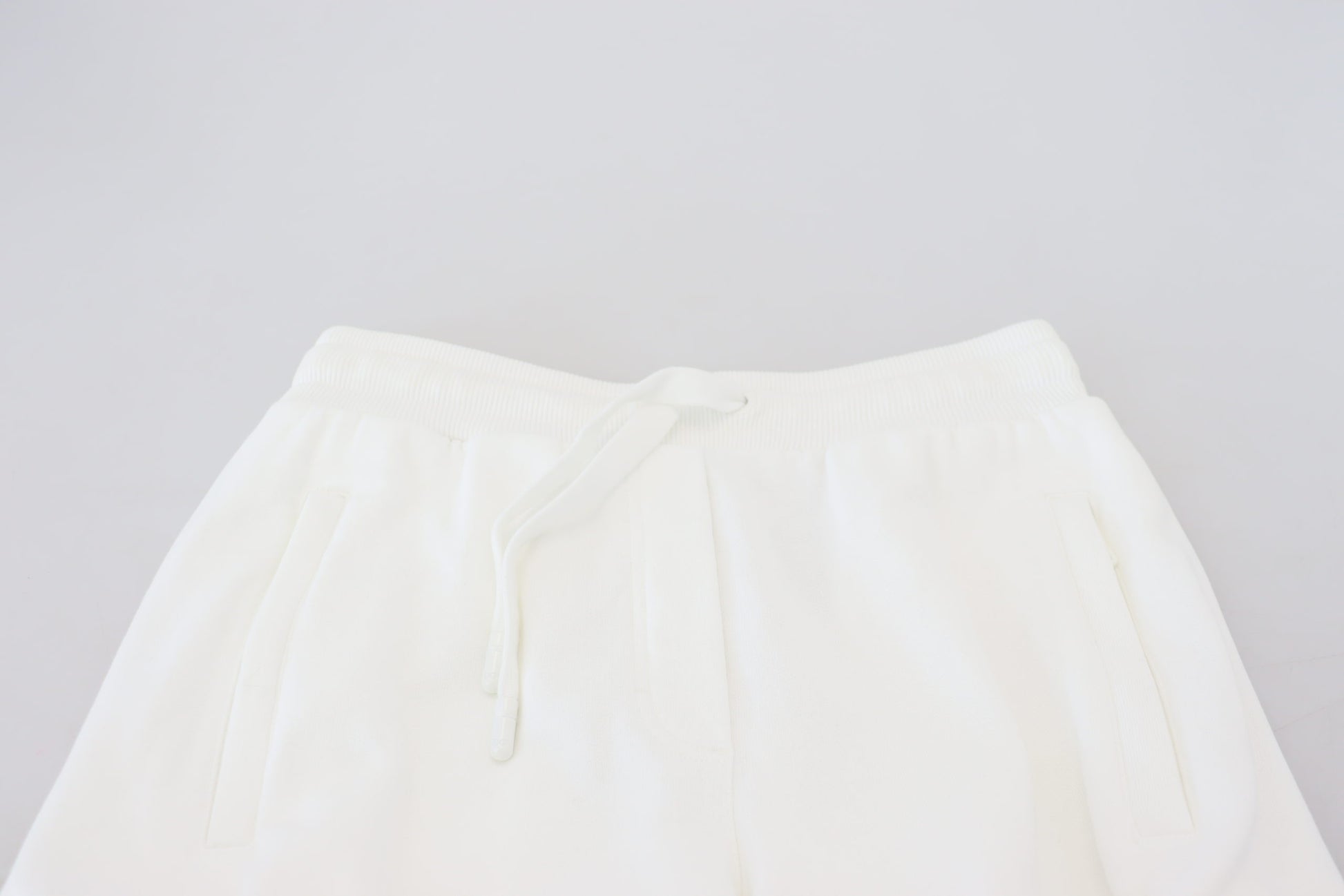 Elegant White Cotton Trousers