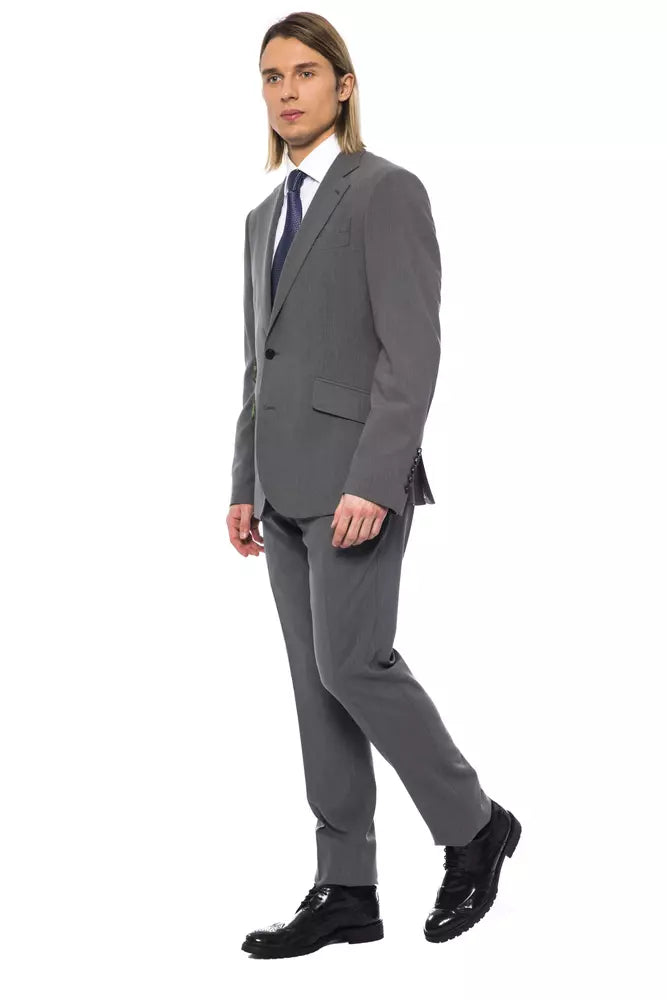 Gray Wool Men Suit