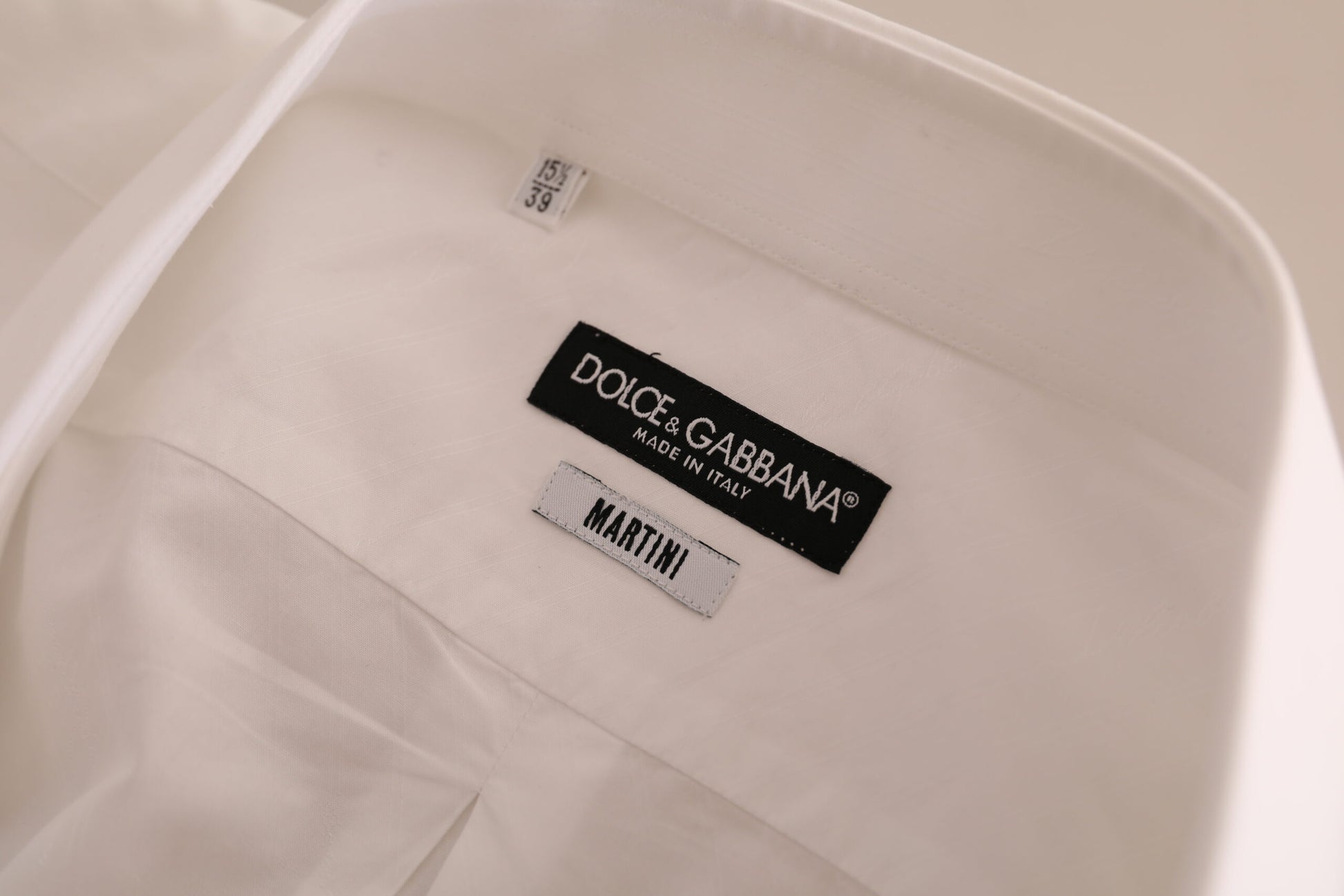 Elegant White Cotton Martini Dress Shirt