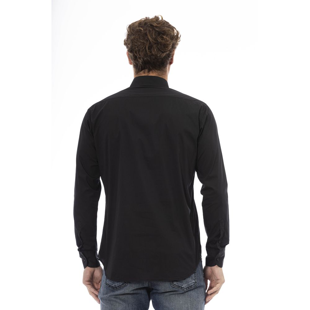 Black Cotton Men Shirt