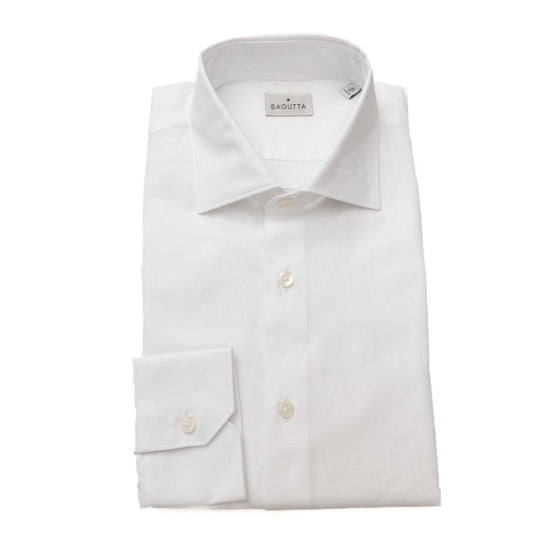 White Cotton Men Shirt