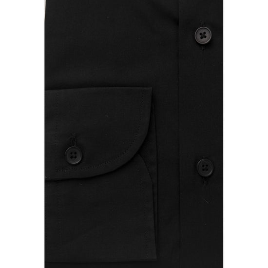 Black Cotton Men Shirt