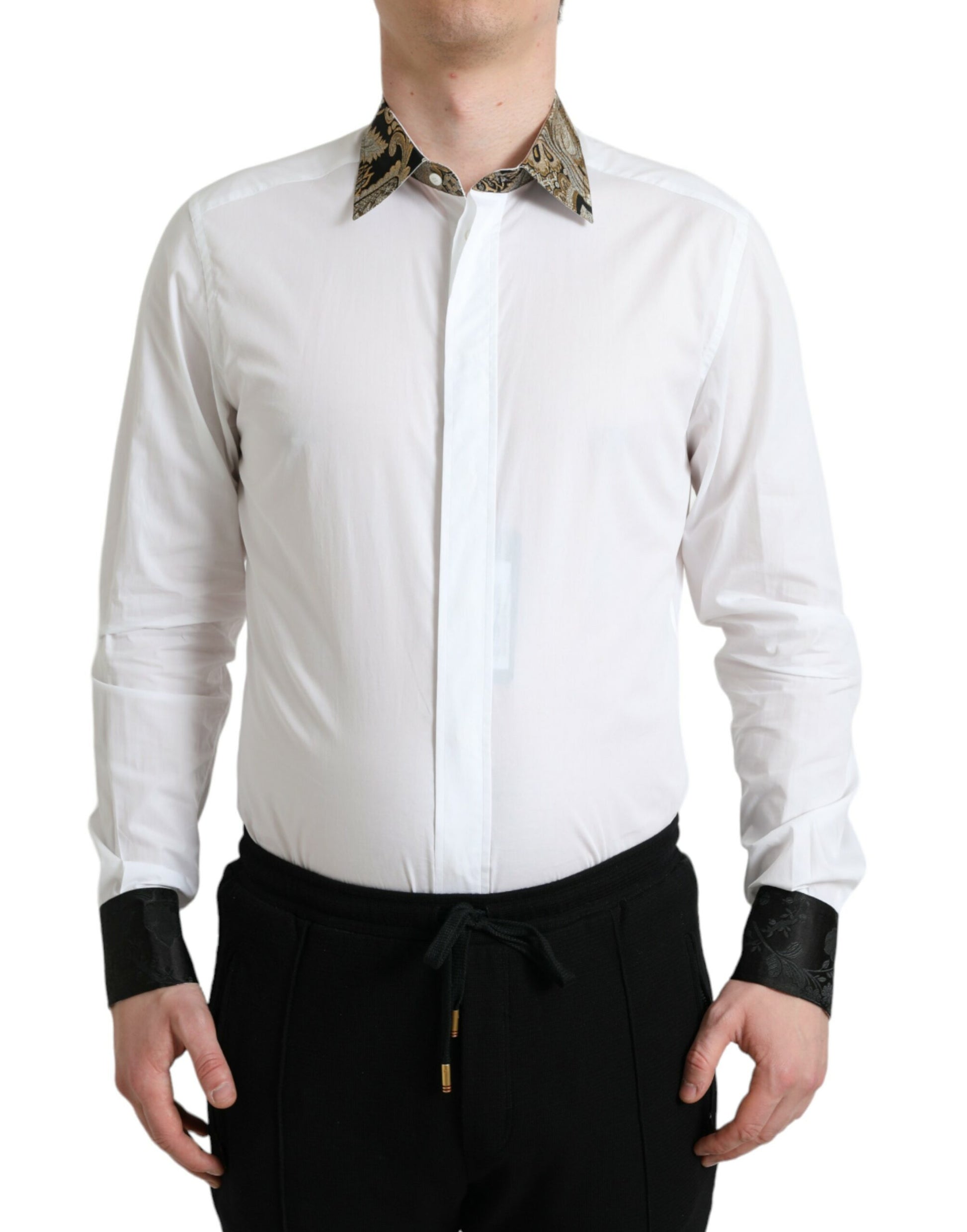 Elegant Gold Detail Dress Shirt