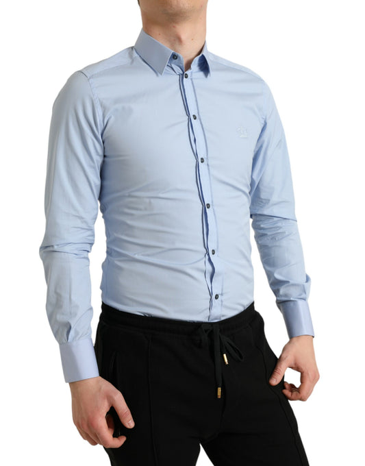 Elegant Slim Fit Sky Blue Dress Shirt