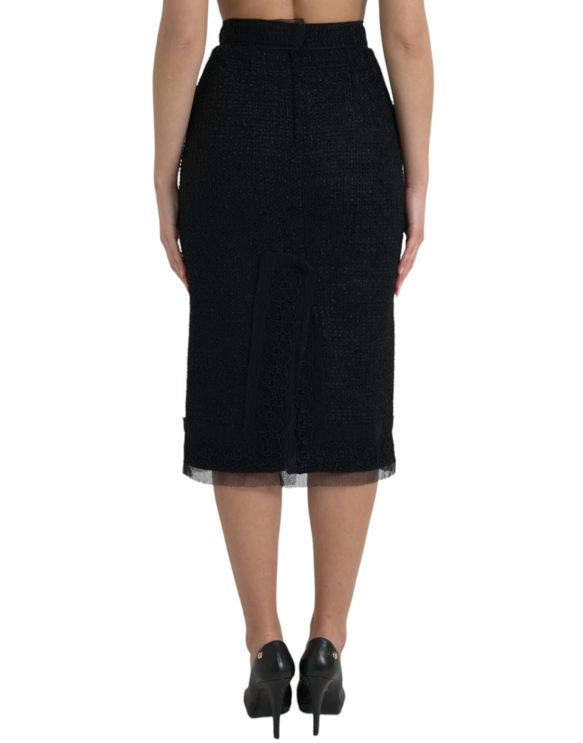 Elegant High Waist Midi Skirt