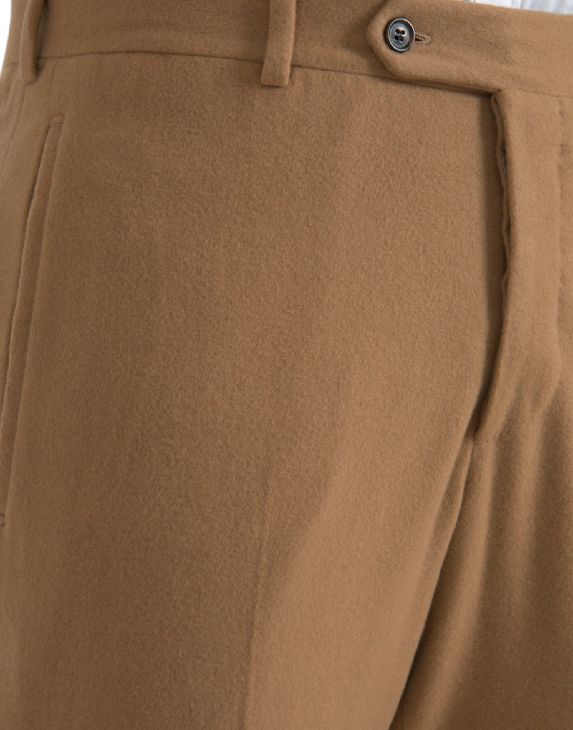 Beige Cashmere Men Straight Fit Dress Pants