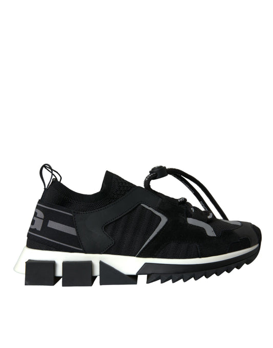 Black Mesh Sorrento Trekking Sneakers Shoes