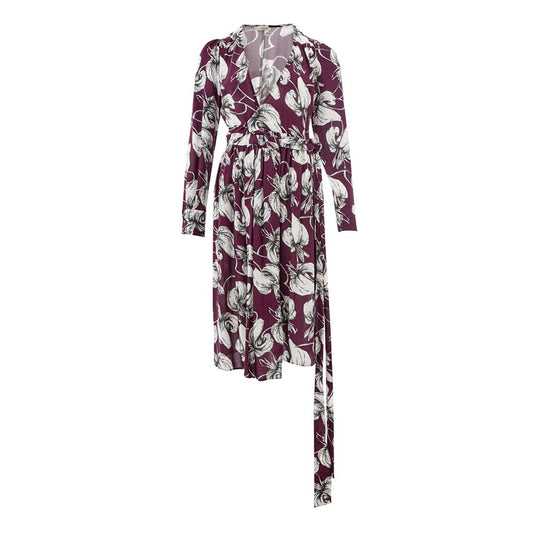 Elegant Purple Viscose Dress