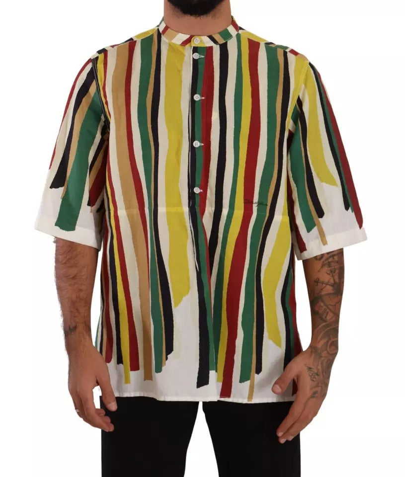 Multicolor Striped Linen Cotton Shirt