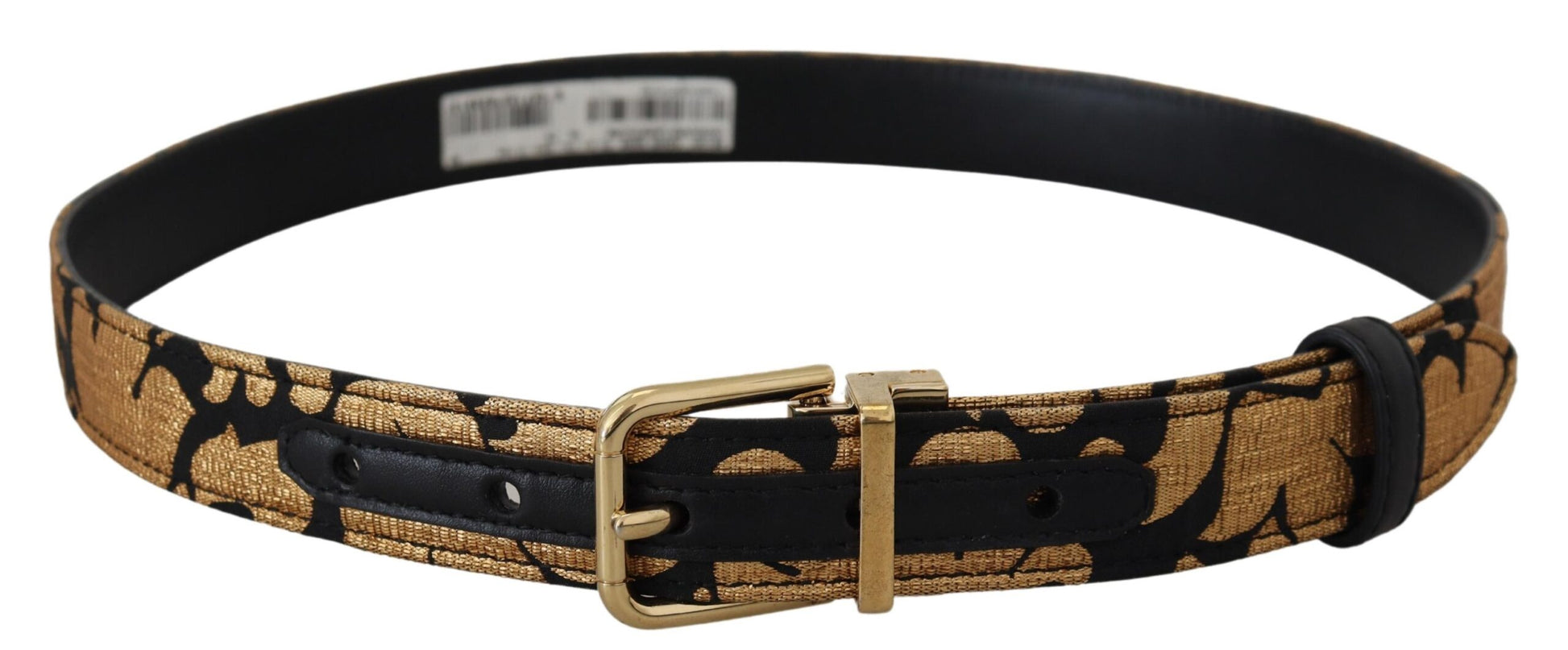 Multicolor Jacquard Leather Logo Buckle Belt