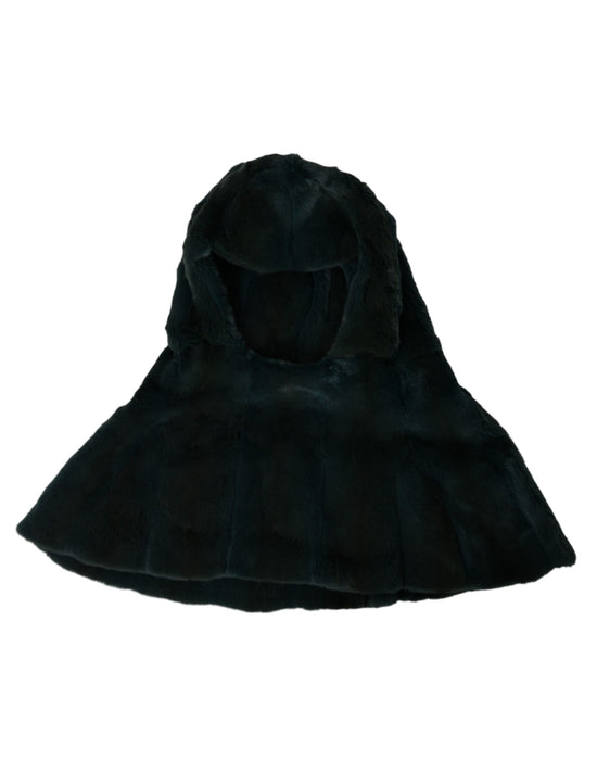 Black Weasel Fur Whole Head Wrap Hat