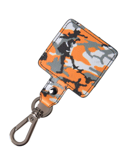 Multicolor Camouflage Print Leather Metal Airpods Case