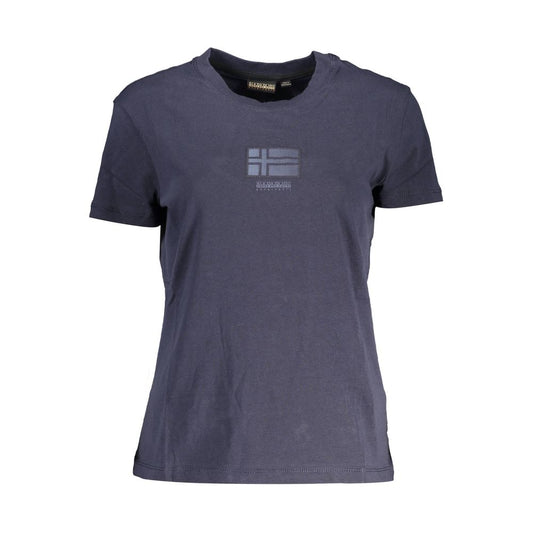 "Blue Cotton Women T-Shirt"