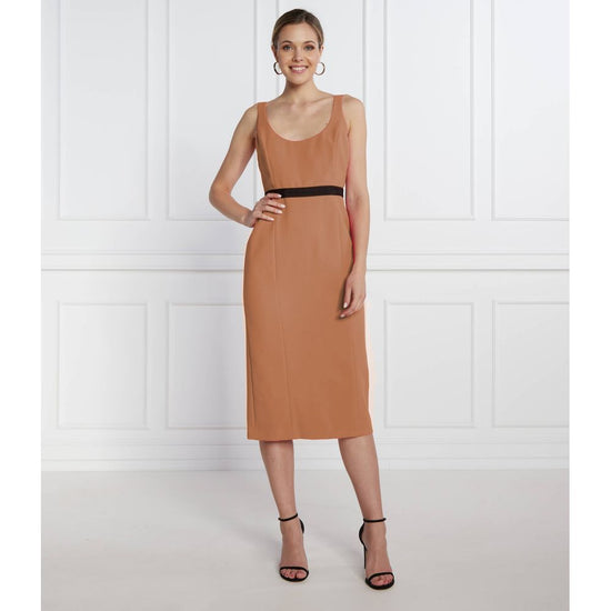 Brown Polyester Dress