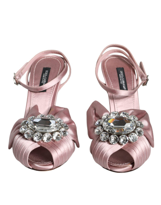 Pink Keira Crystal Heels Sandals Shoes