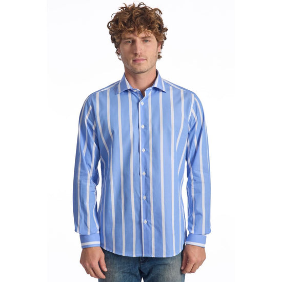 Light Blue Cotton Men Shirt