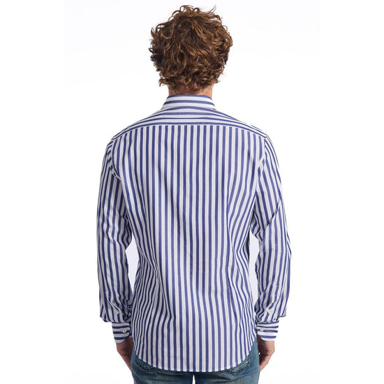 Blue Cotton Men Shirt