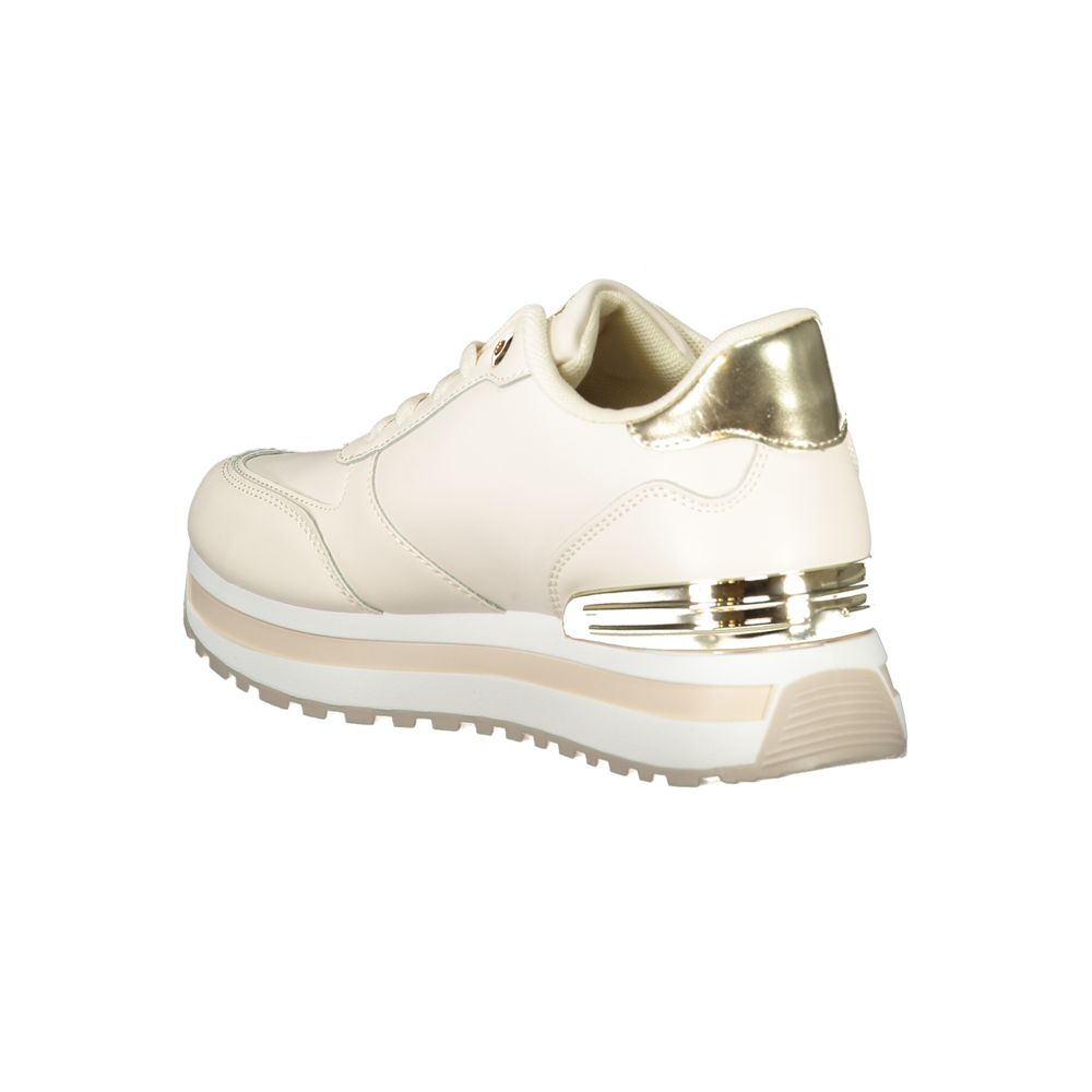 Beige Polyethylene Women Sneaker