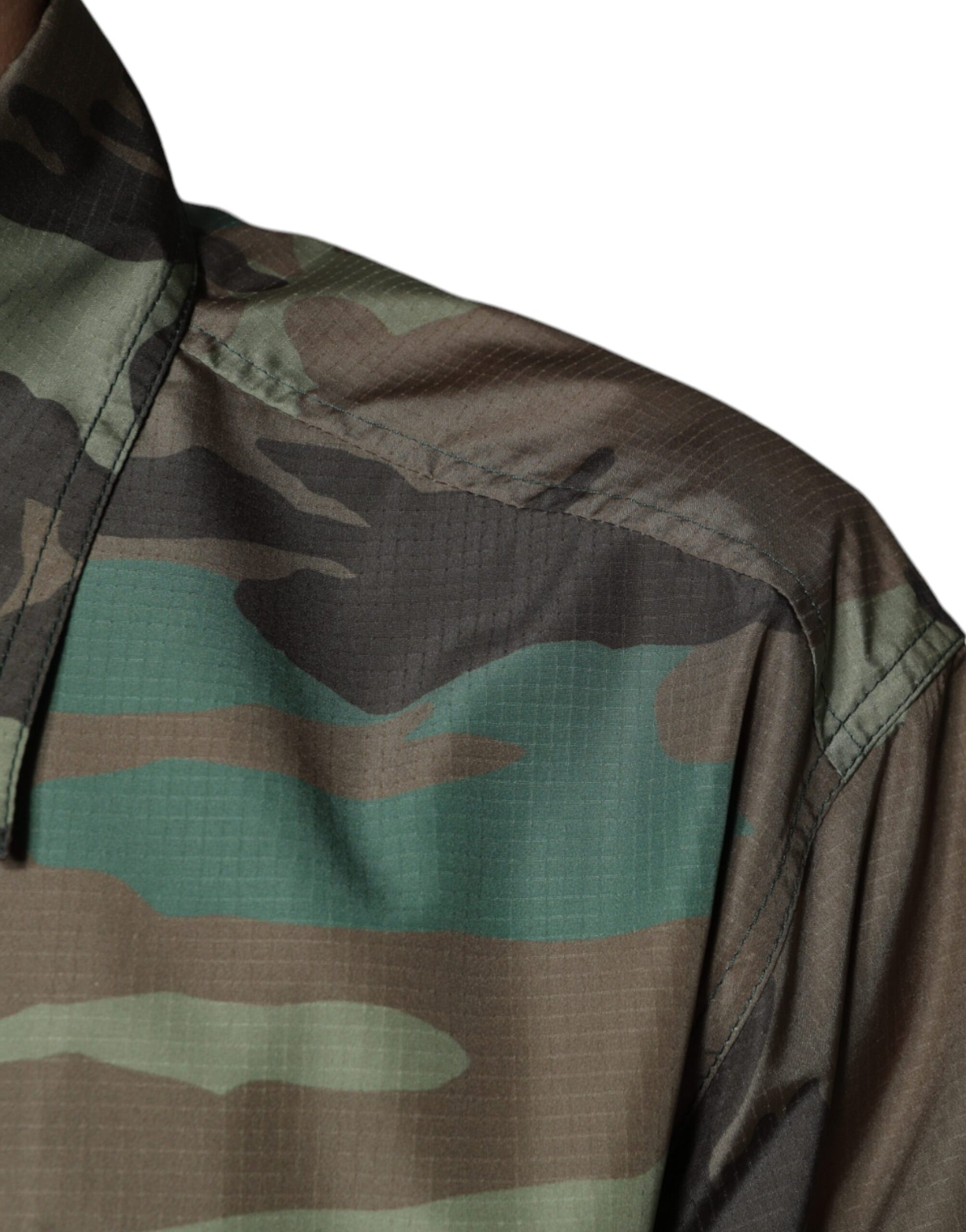 Multicolor Camouflage Button Down Shirt