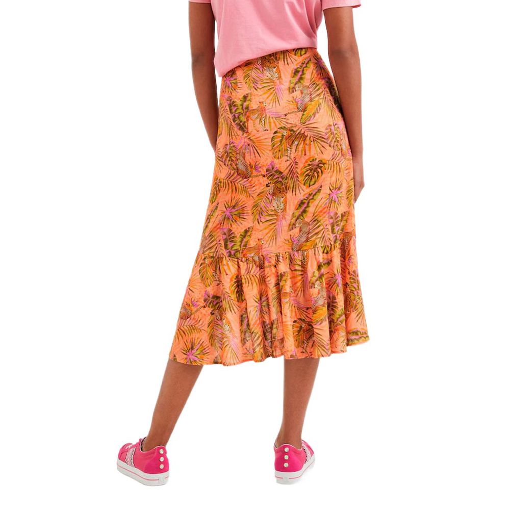 Orange Viscose Skirt