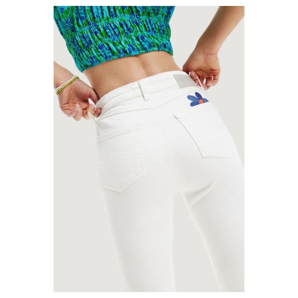 White Cotton Jeans & Pant