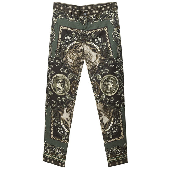 Green Cotton Jeans & Pant