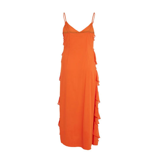 Orange Polyester Dress