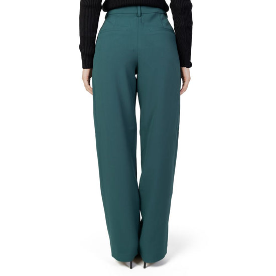 Green Polyester Polyester Jeans & Pant