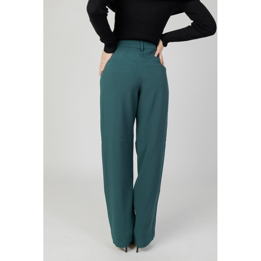 Green Polyester Polyester Jeans & Pant