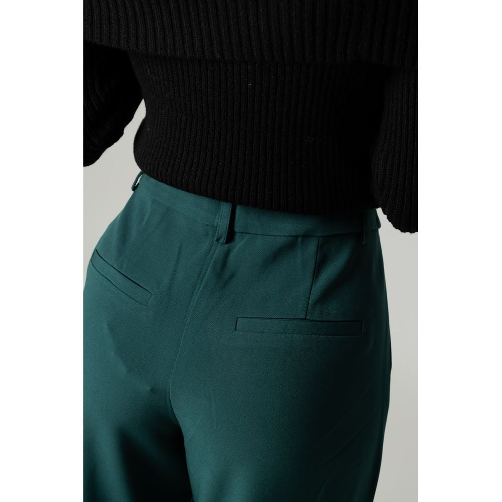 Green Polyester Polyester Jeans & Pant