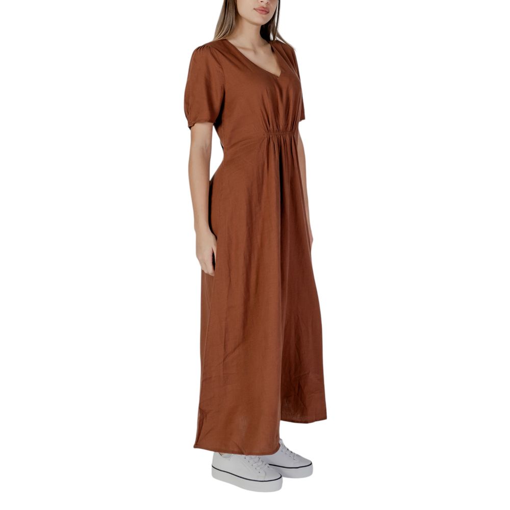 Brown Linen Dress