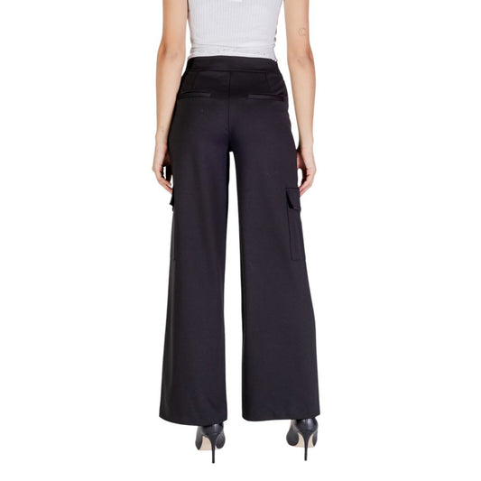 Black Polyester Jeans & Pant