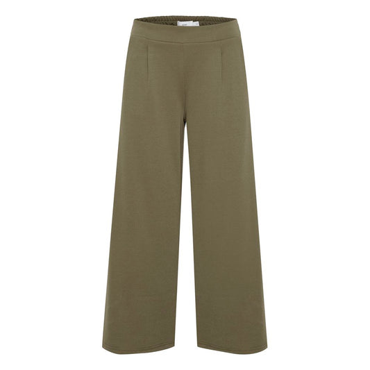 Green Polyester Polyester Jeans & Pant