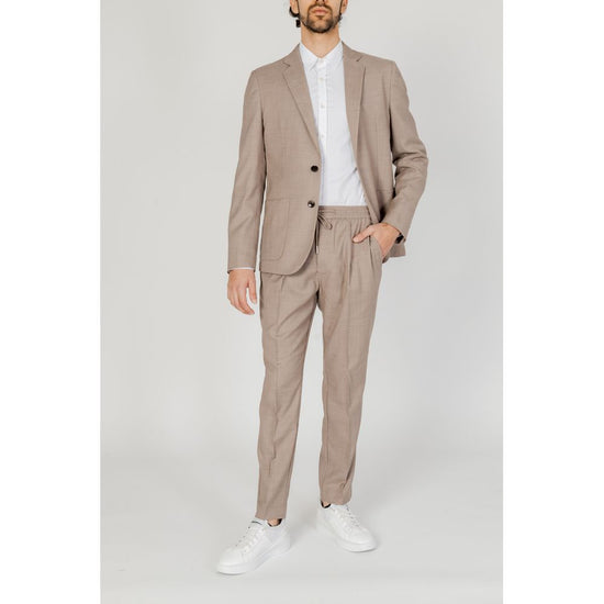 Beige Polyester Suit