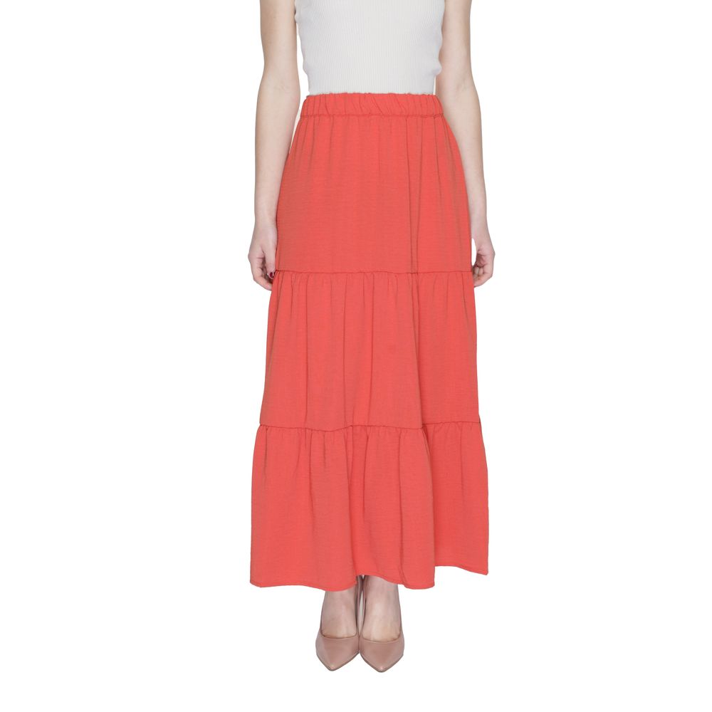 Orange Polyester Skirt