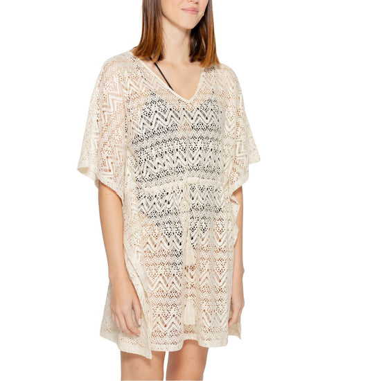 Beige Polyester Dress