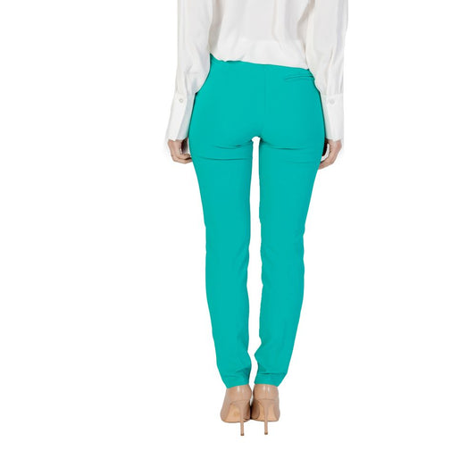 Green Polyester Jeans & Pant