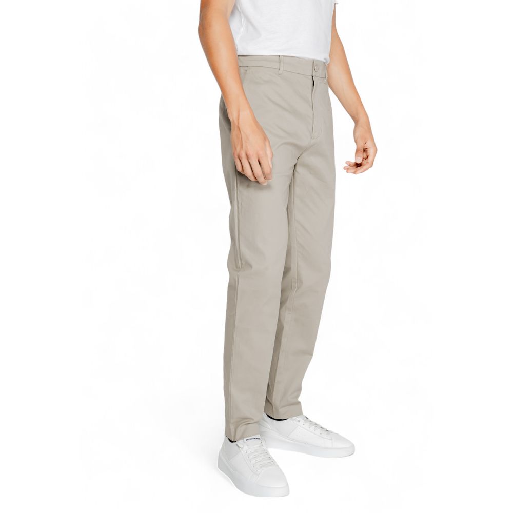 Beige Cotton Rigenerato Jeans & Pant