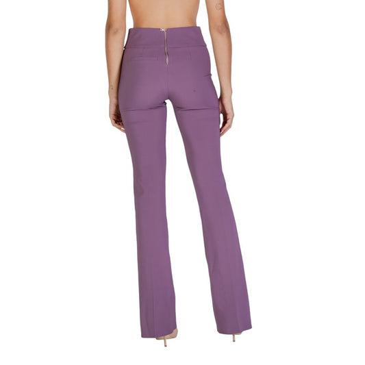 Purple Polyester Jeans & Pant