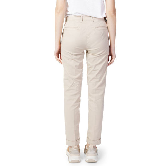 Beige Cotton Jeans & Pant