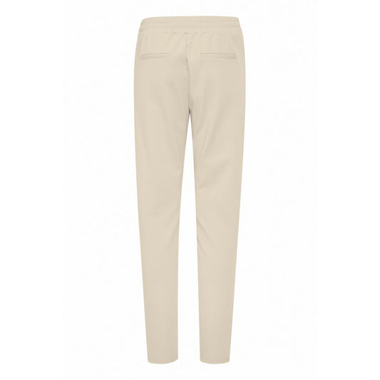 Beige Polyester Jeans & Pant