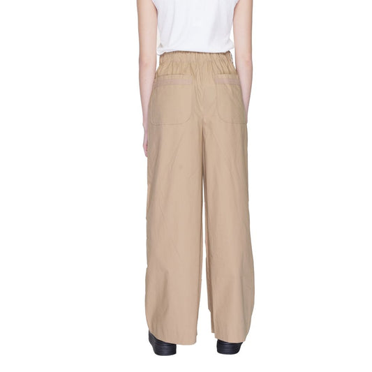 Beige Cotton Jeans & Pant