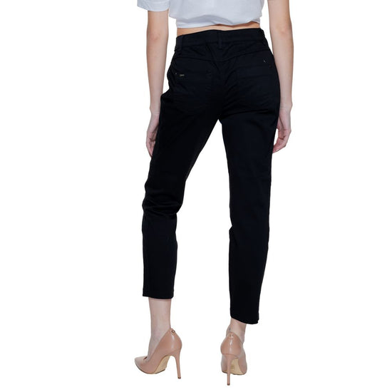 Black Cotton Jeans & Pant