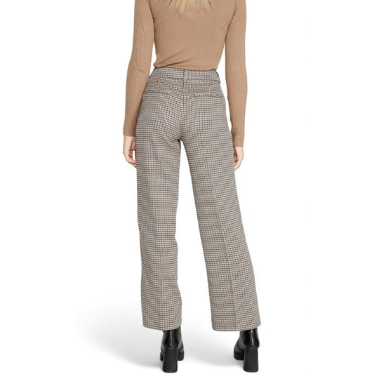 Beige Polyester Jeans & Pant