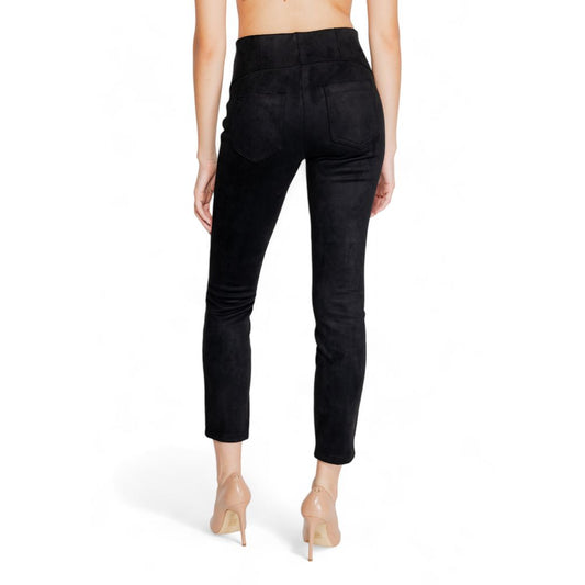 Black Polyester Jeans & Pant