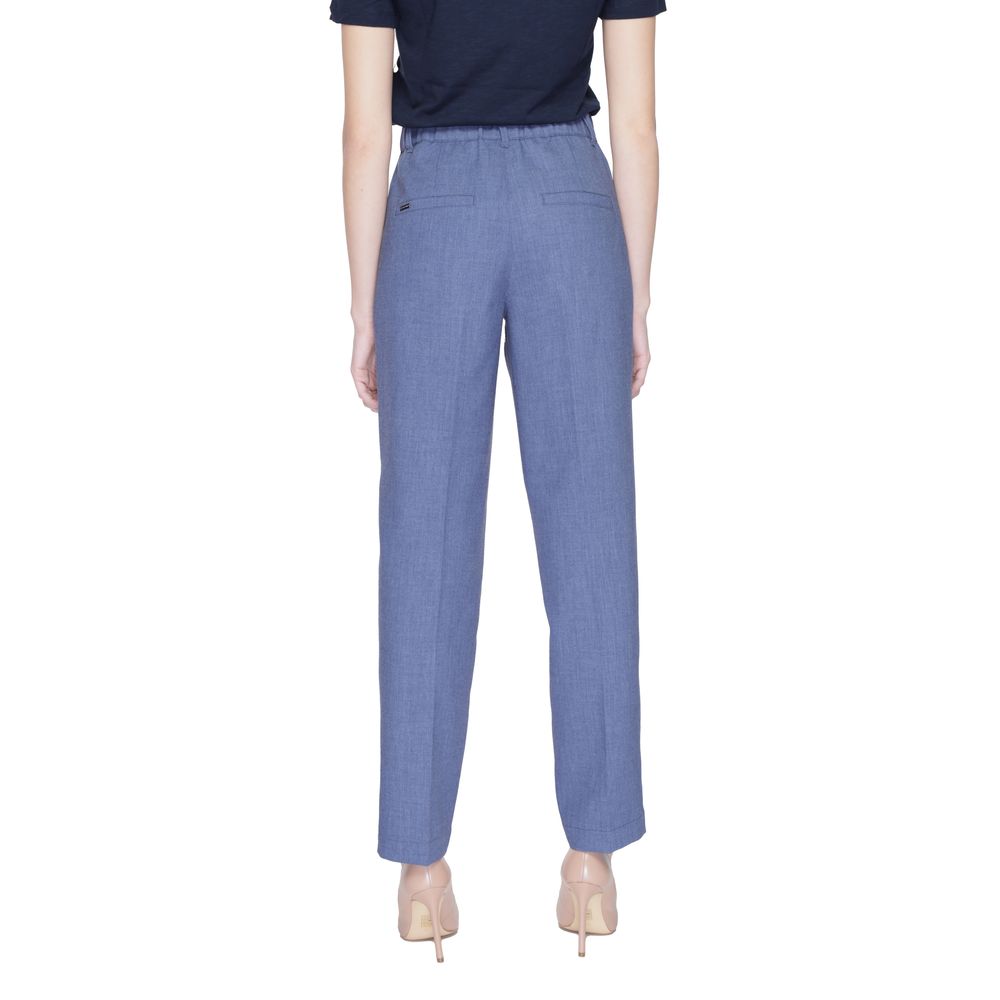 Blue Polyester Jeans & Pant