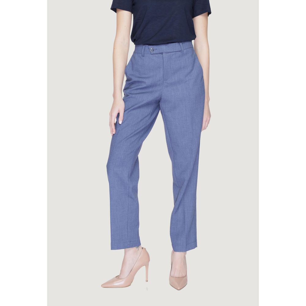 Blue Polyester Jeans & Pant